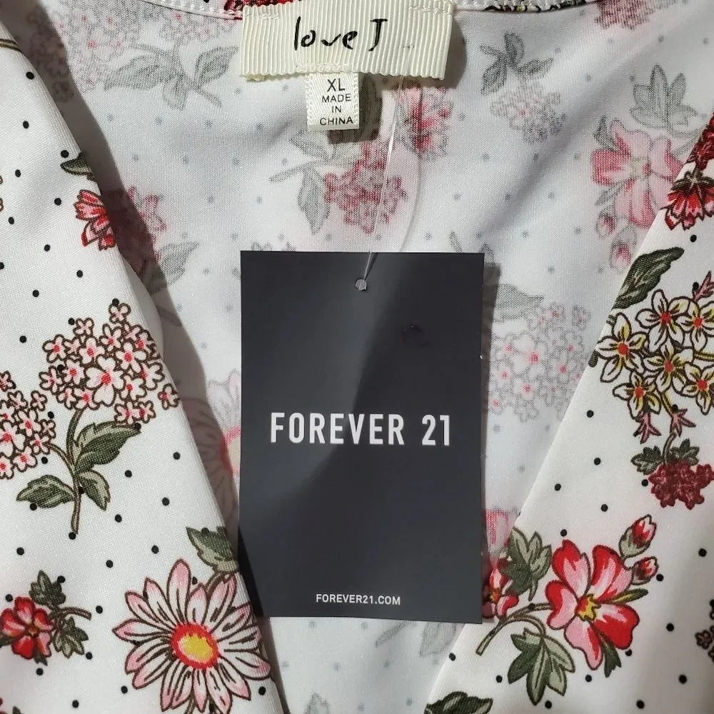 Floral Drawstring front Crop top XL - Picture 5 of 7